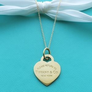 18k medium heart tag pendant ONLY